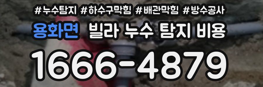 용화면 빌라 누수 탐지 비용
