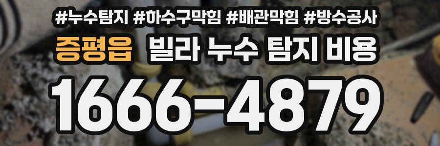 증평읍 빌라 누수 탐지 비용