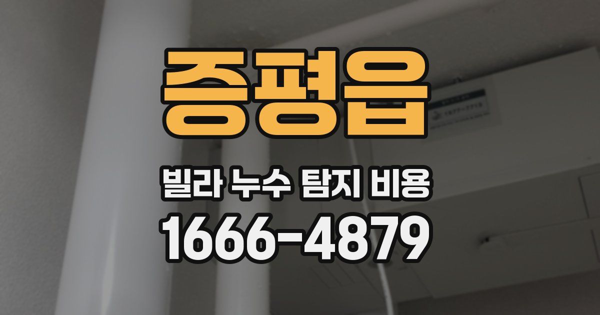 증평읍 빌라 누수 탐지 비용