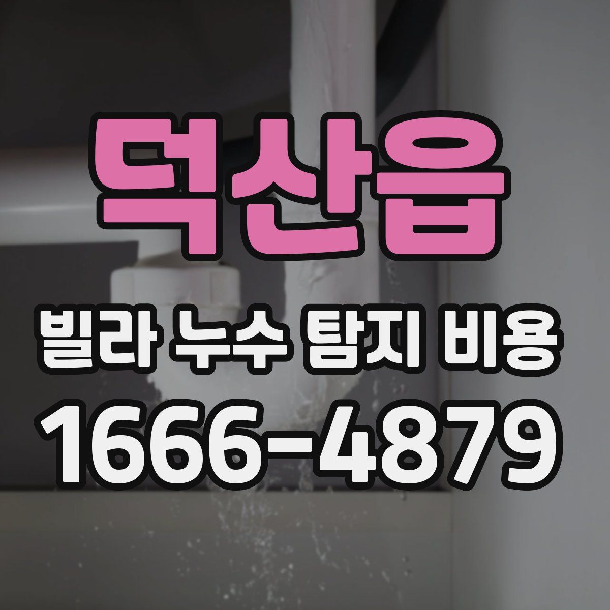 덕산읍 빌라 누수 탐지 비용