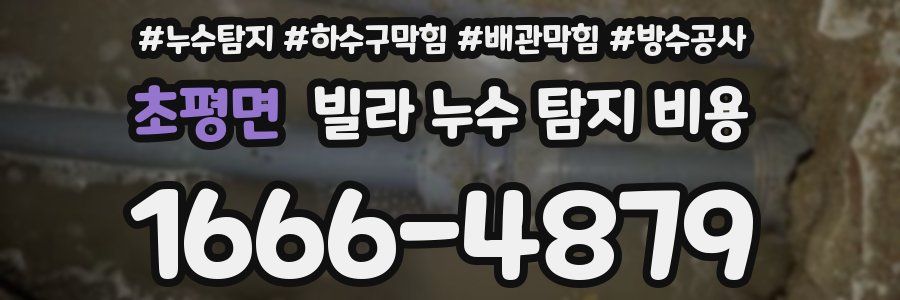 초평면 빌라 누수 탐지 비용