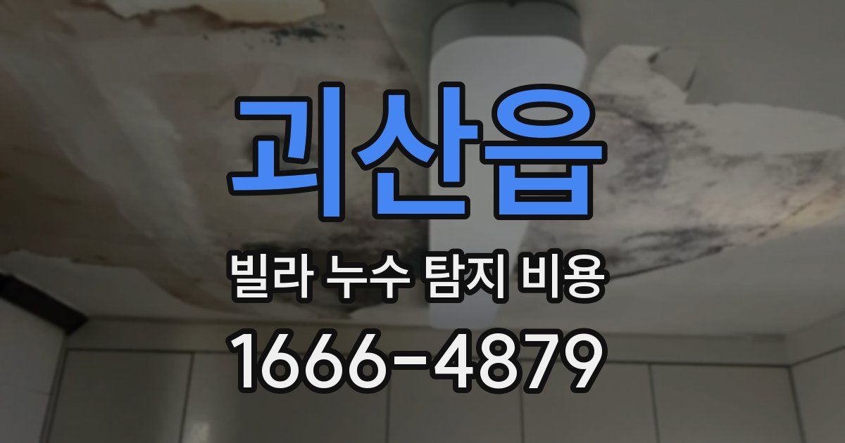 괴산읍 빌라 누수 탐지 비용