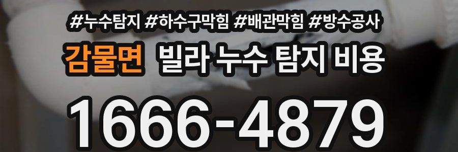 감물면 빌라 누수 탐지 비용