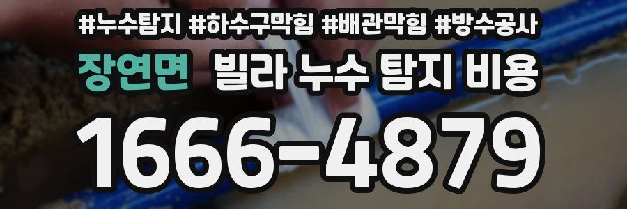 장연면 빌라 누수 탐지 비용