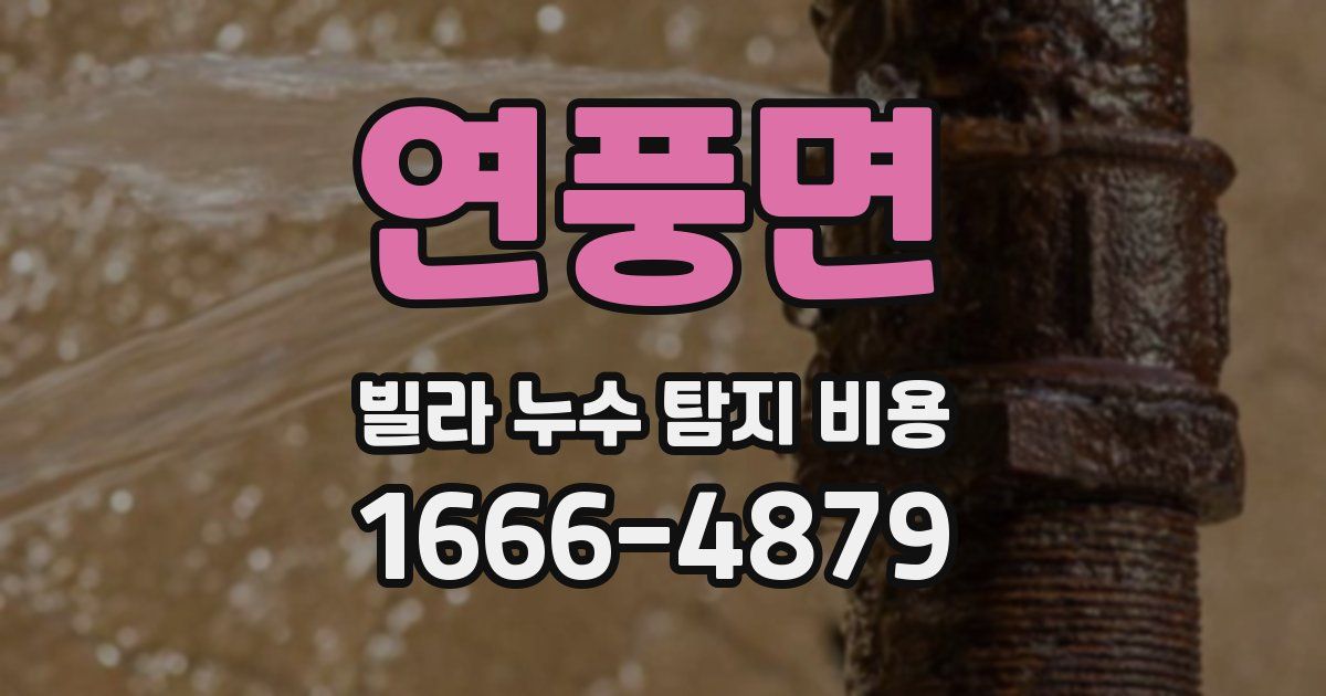연풍면 빌라 누수 탐지 비용