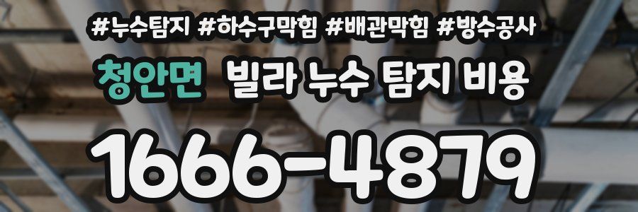 청안면 빌라 누수 탐지 비용