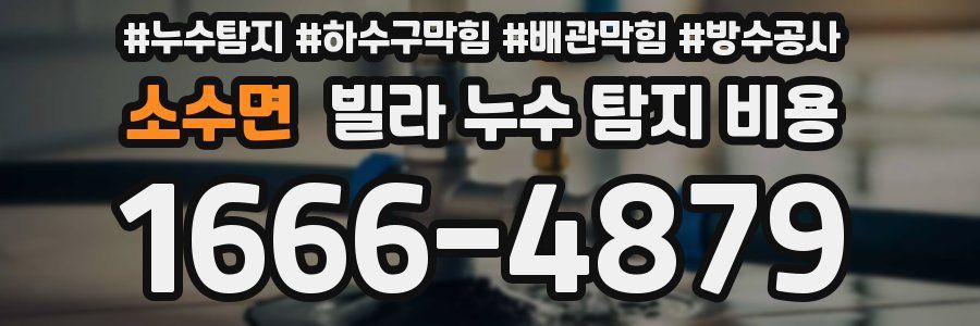 소수면 빌라 누수 탐지 비용