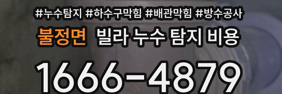 불정면 빌라 누수 탐지 비용