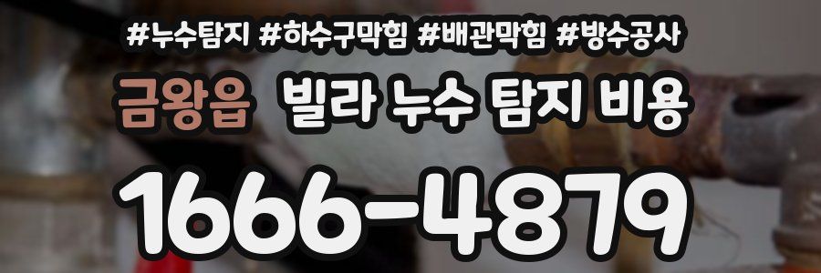 금왕읍 빌라 누수 탐지 비용