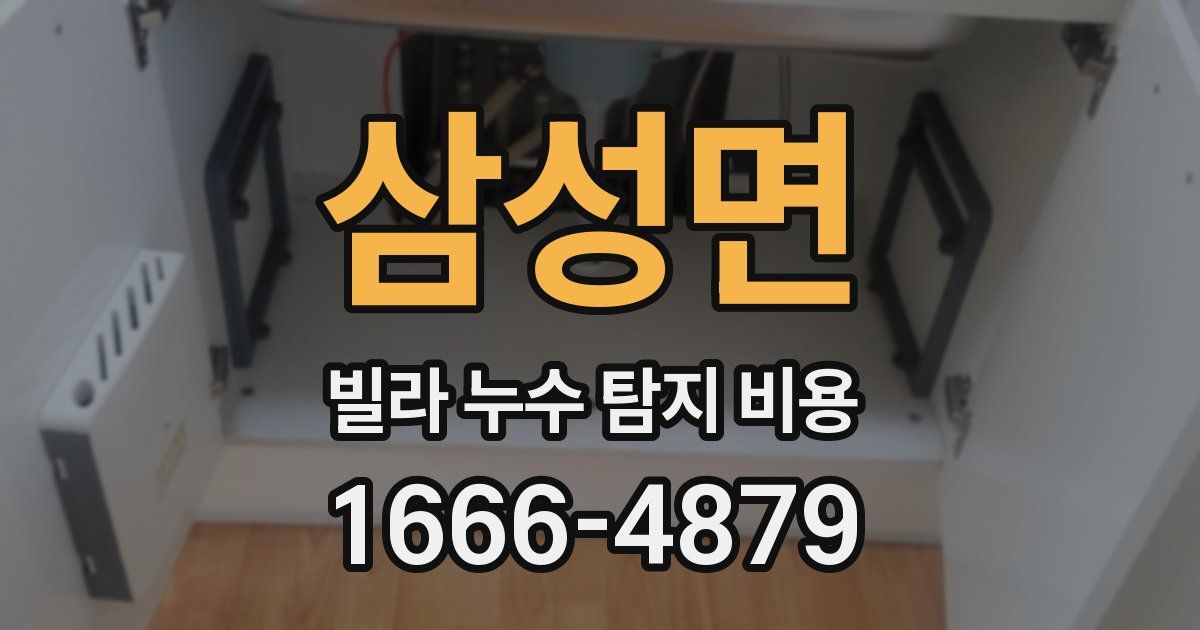 삼성면 빌라 누수 탐지 비용