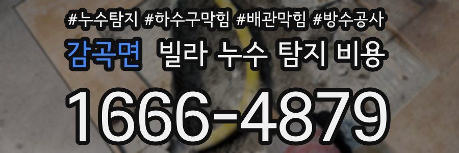 감곡면 빌라 누수 탐지 비용