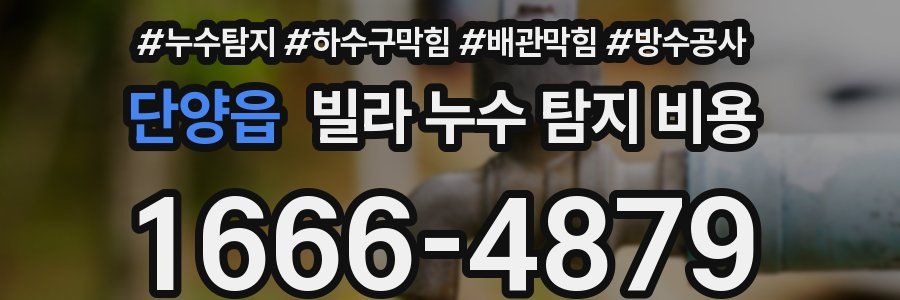 단양읍 빌라 누수 탐지 비용