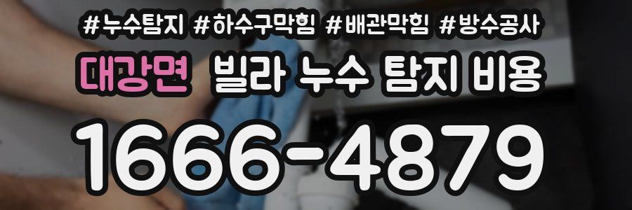 대강면 빌라 누수 탐지 비용