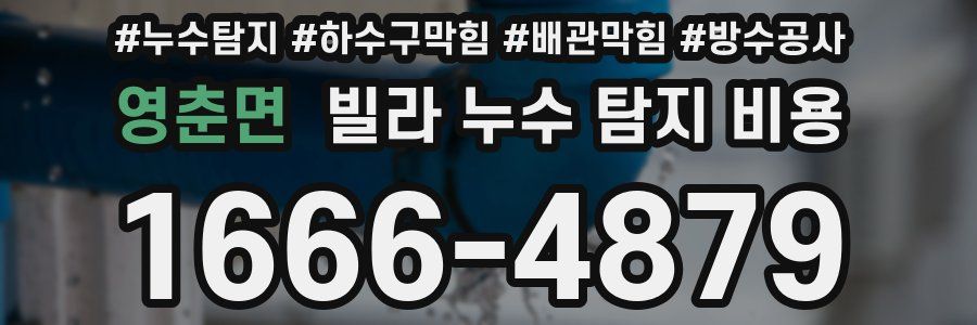 영춘면 빌라 누수 탐지 비용