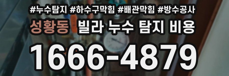 성황동 빌라 누수 탐지 비용