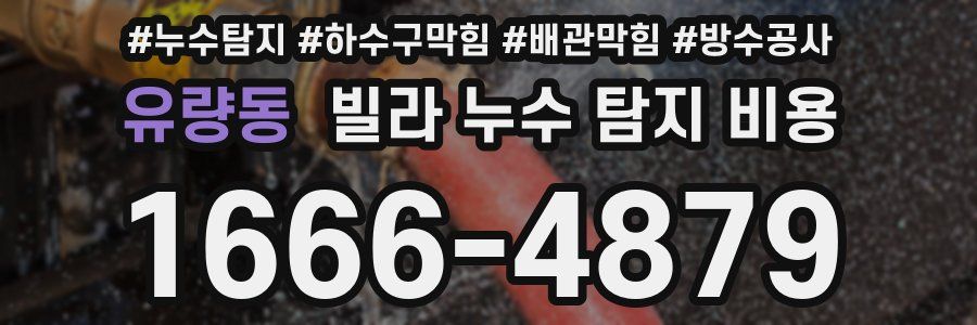 유량동 빌라 누수 탐지 비용