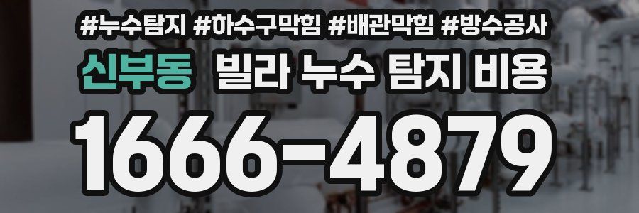 신부동 빌라 누수 탐지 비용