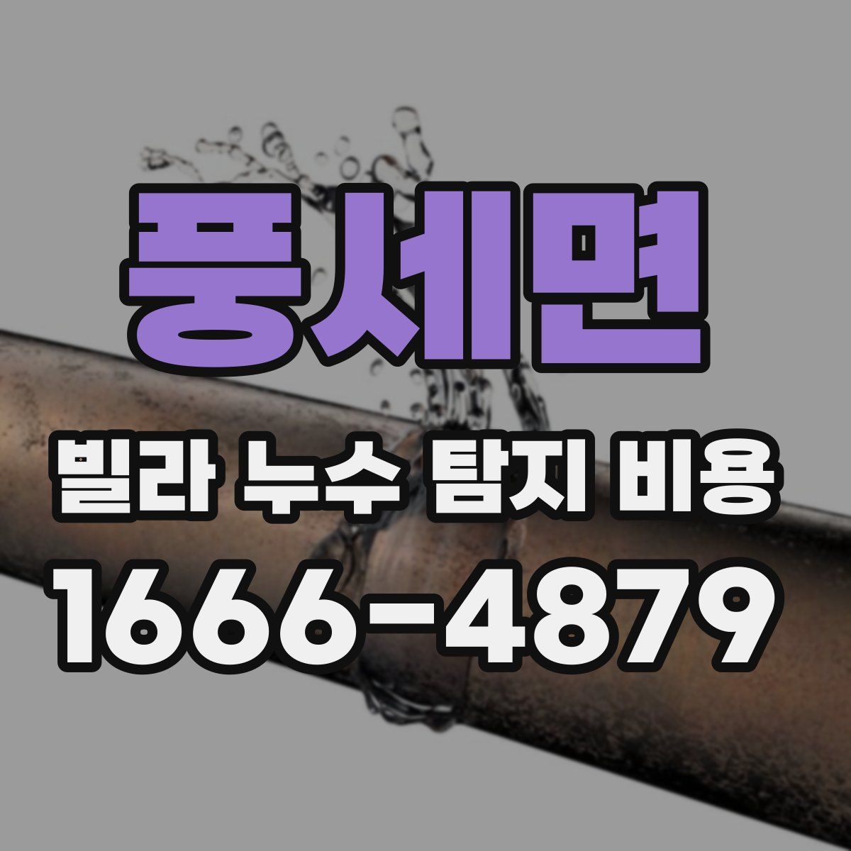 풍세면 빌라 누수 탐지 비용