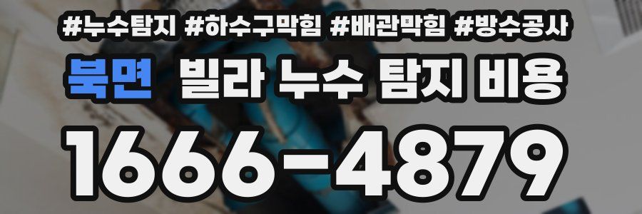 북면 빌라 누수 탐지 비용