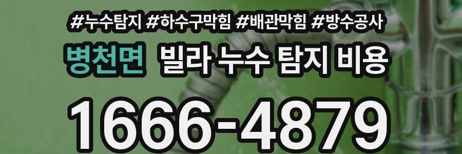 병천면 빌라 누수 탐지 비용