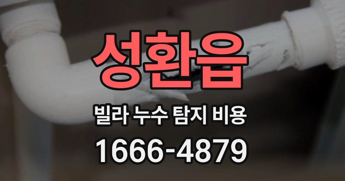 성환읍 빌라 누수 탐지 비용