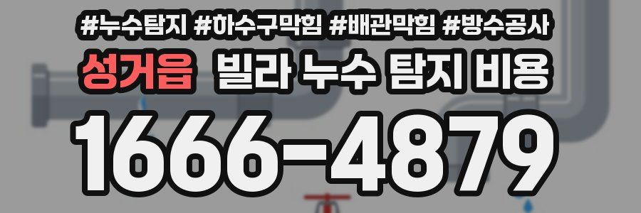 성거읍 빌라 누수 탐지 비용