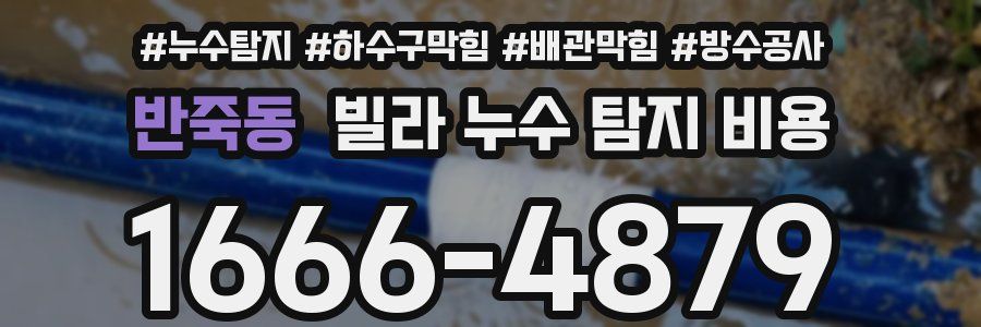 반죽동 빌라 누수 탐지 비용