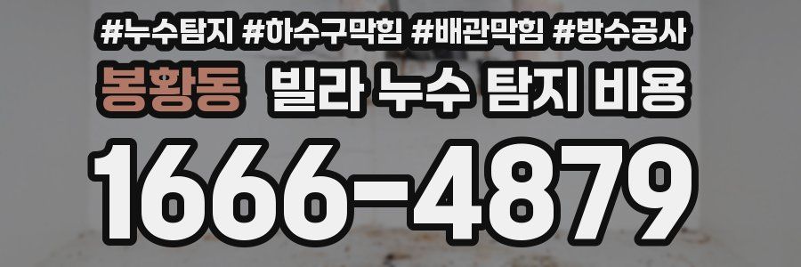 봉황동 빌라 누수 탐지 비용