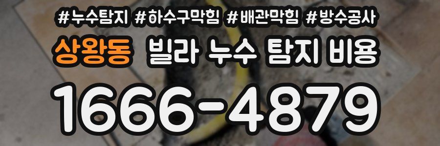 상왕동 빌라 누수 탐지 비용