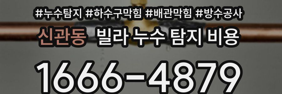신관동 빌라 누수 탐지 비용