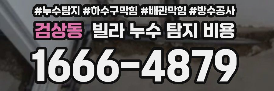 검상동 빌라 누수 탐지 비용