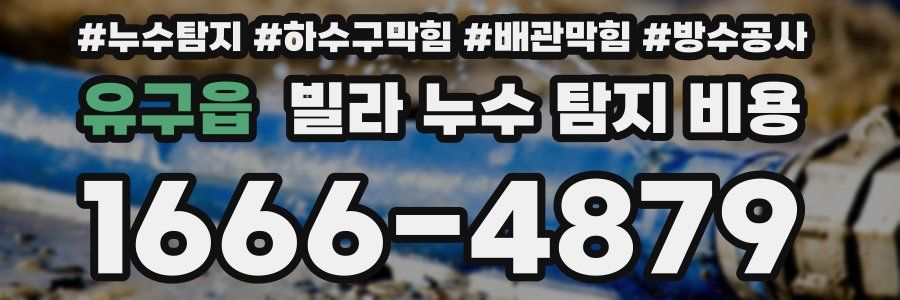 유구읍 빌라 누수 탐지 비용