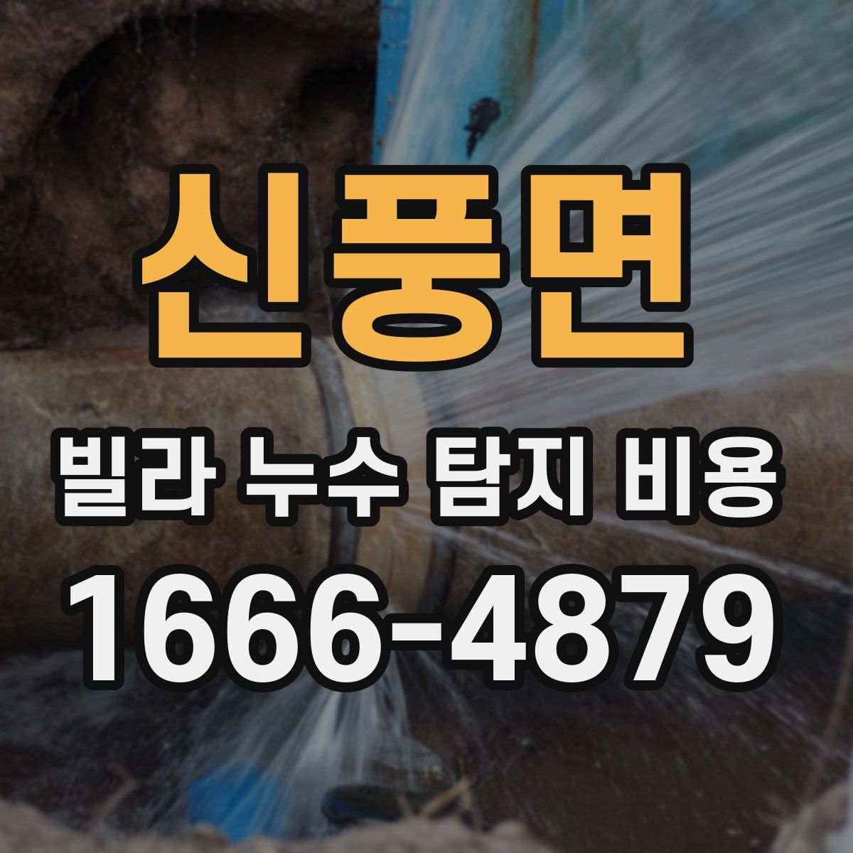 신풍면 빌라 누수 탐지 비용
