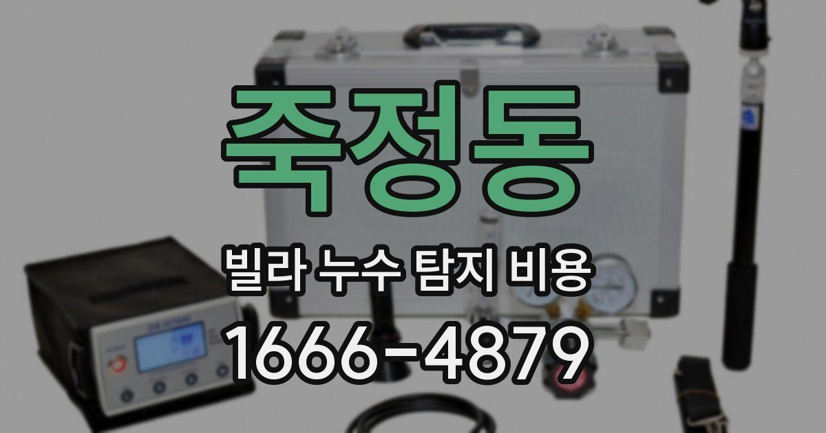 죽정동 빌라 누수 탐지 비용