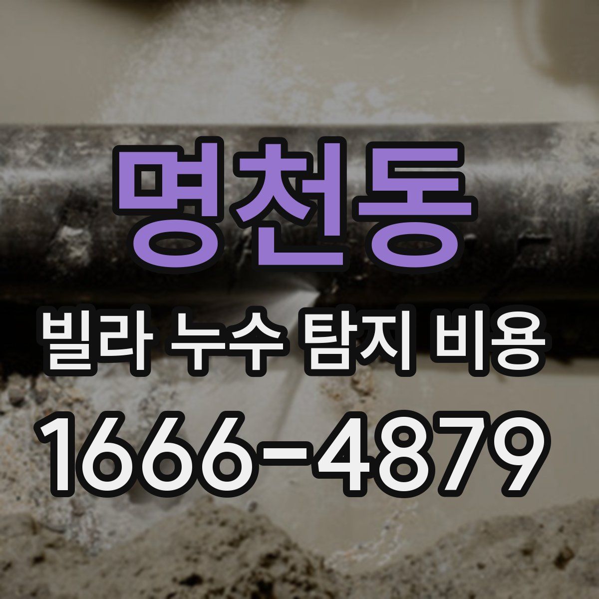 명천동 빌라 누수 탐지 비용