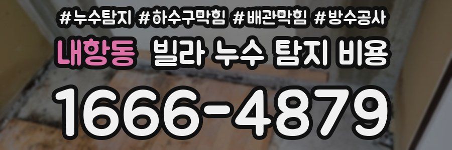 내항동 빌라 누수 탐지 비용