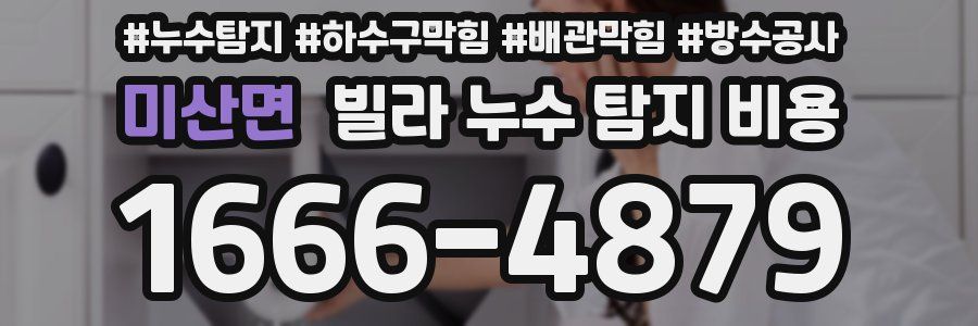 미산면 빌라 누수 탐지 비용