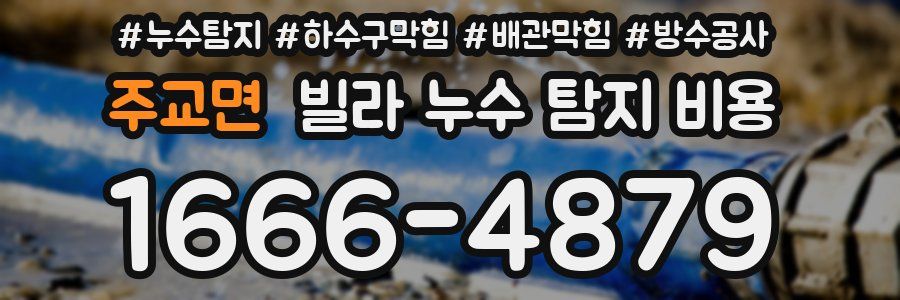 주교면 빌라 누수 탐지 비용