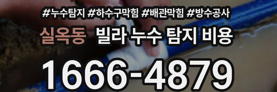 실옥동 빌라 누수 탐지 비용