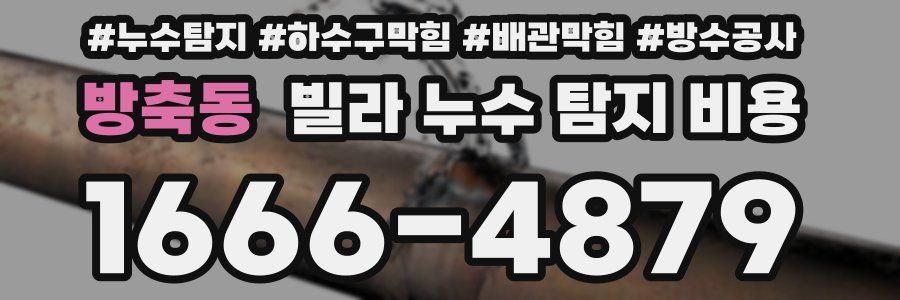 방축동 빌라 누수 탐지 비용