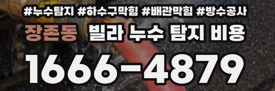 장존동 빌라 누수 탐지 비용