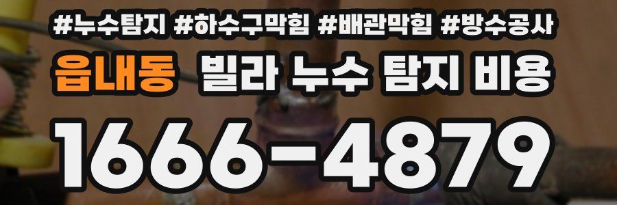 읍내동 빌라 누수 탐지 비용