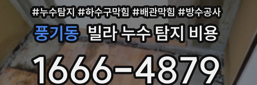 풍기동 빌라 누수 탐지 비용