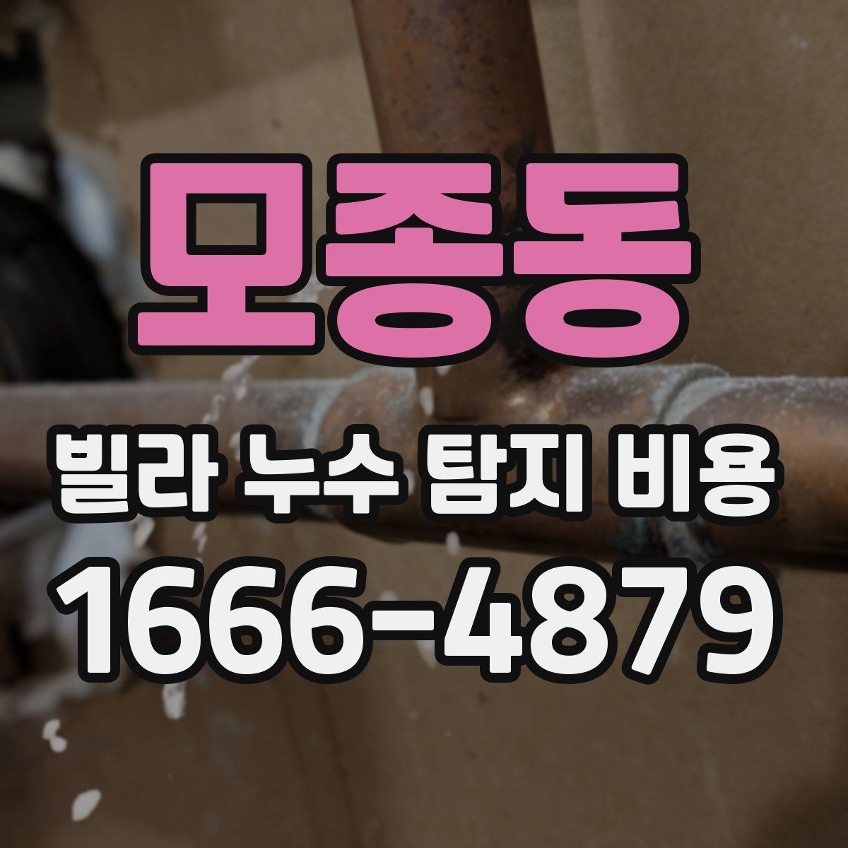 모종동 빌라 누수 탐지 비용