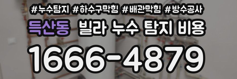 득산동 빌라 누수 탐지 비용