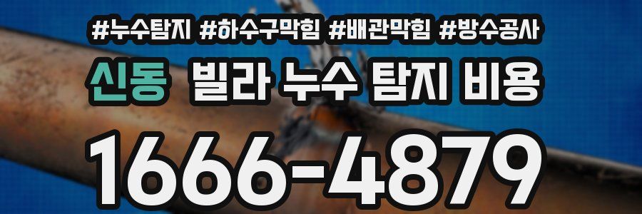 신동 빌라 누수 탐지 비용