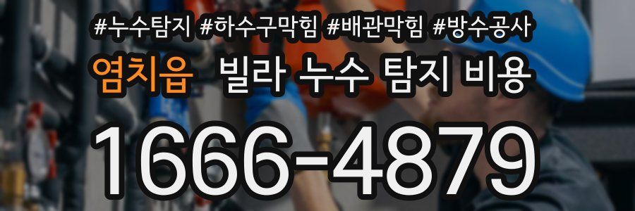염치읍 빌라 누수 탐지 비용