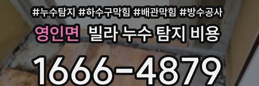 영인면 빌라 누수 탐지 비용