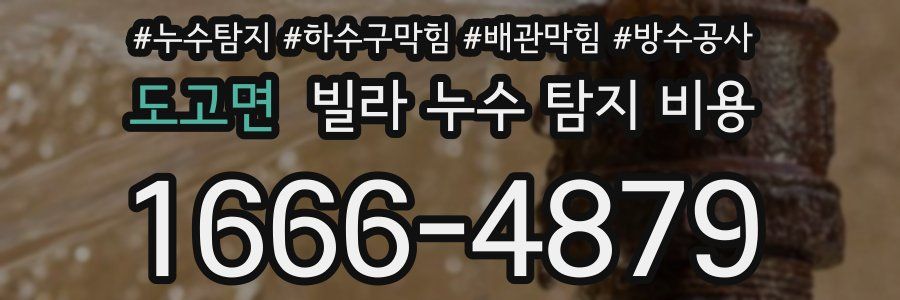도고면 빌라 누수 탐지 비용