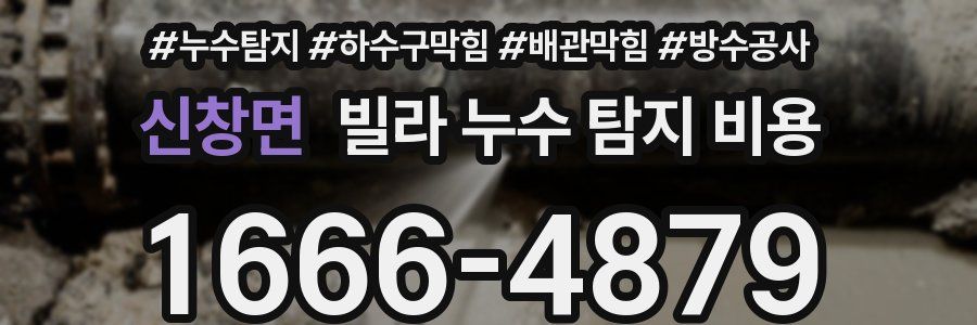 신창면 빌라 누수 탐지 비용